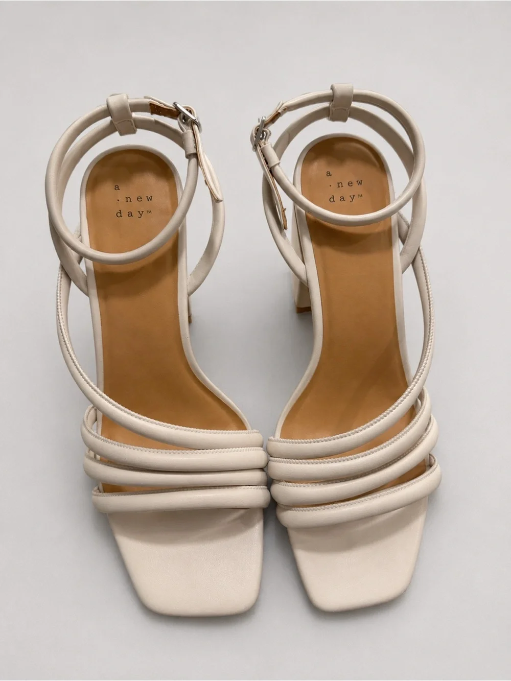 a new day Ivory Strappy Block Heel Sandals